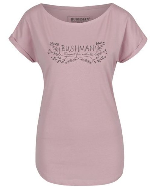 Růžové dámské tričko Bushman pro milovníky přírody