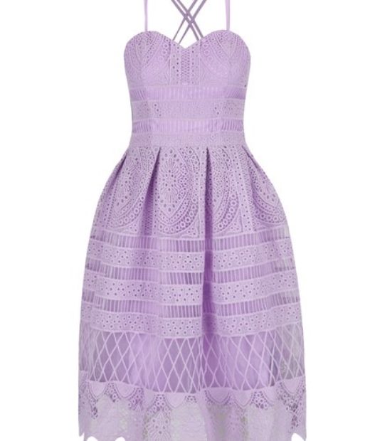 fialové šaty chichi london s krajkou