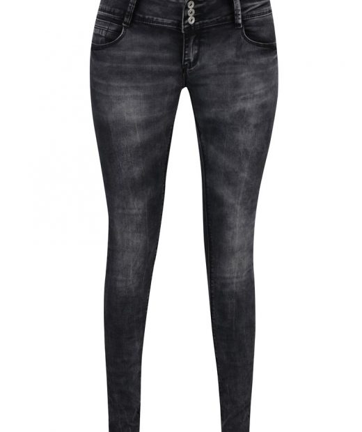 šedo-černé džíny s nízkym pasem Hailys