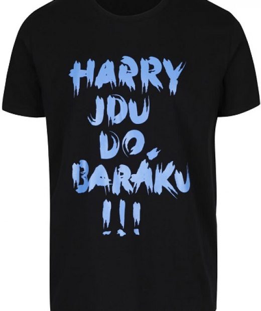 pánské černé triko na motivy filmu Sám doma s nápisem Harry jdu do baráku