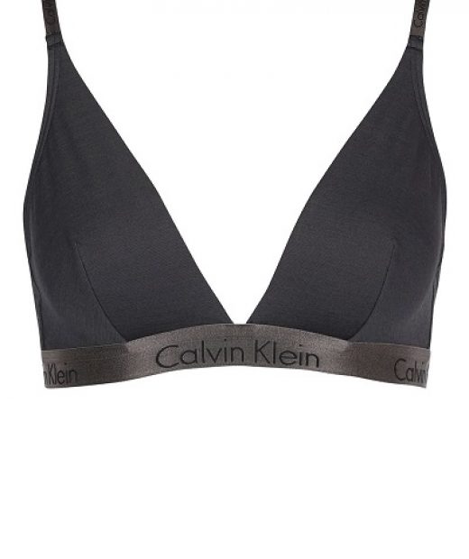 šedá podprsenka netradičního designu Calvin Klein